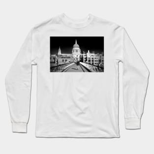 St Paul's Cathedral London Millennium Bridge Long Sleeve T-Shirt